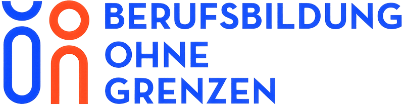 Logo von Berufsbildung ohne Grenzen mit deutschem und internationalem Design.